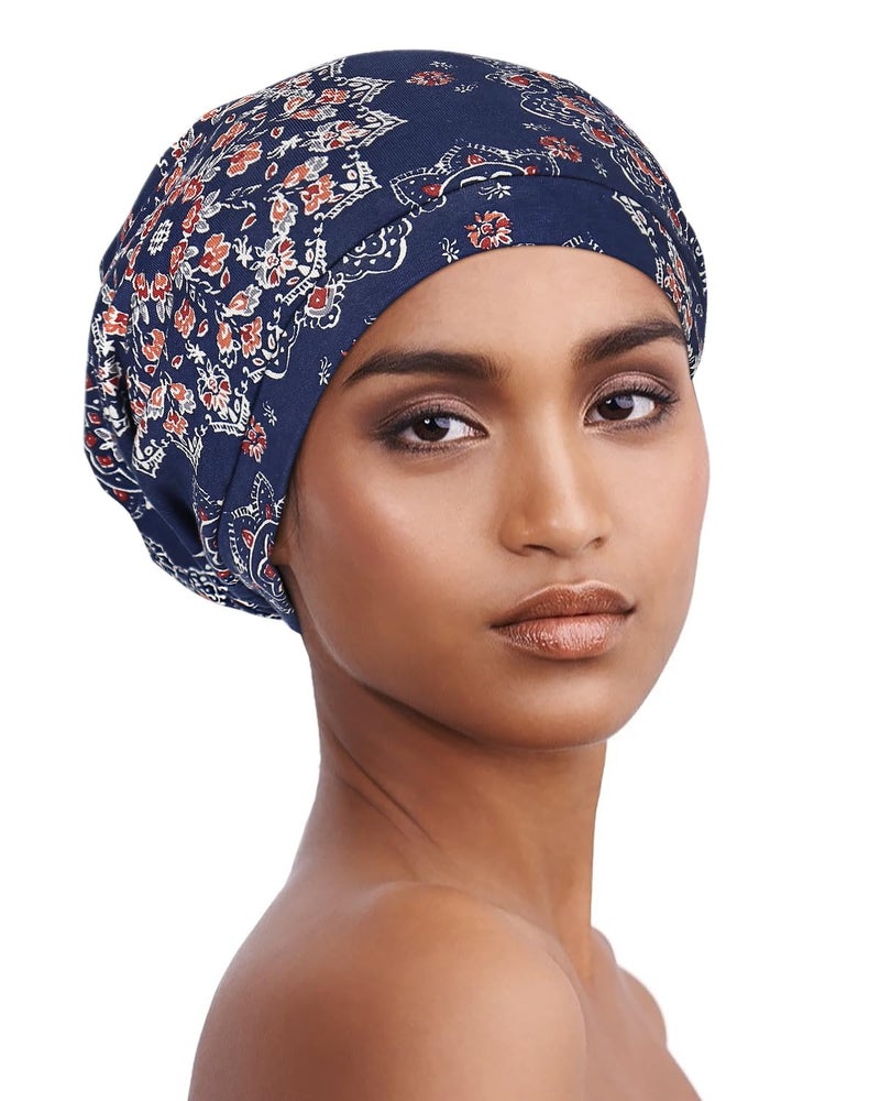 Alnorm Satin Lined Bonnets for Women Slip-on Satin Cap Sleep Gift - Image 1